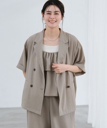 LAKOLE | リネンライクシアーWジャケット / 657239(テーラードジャケット)