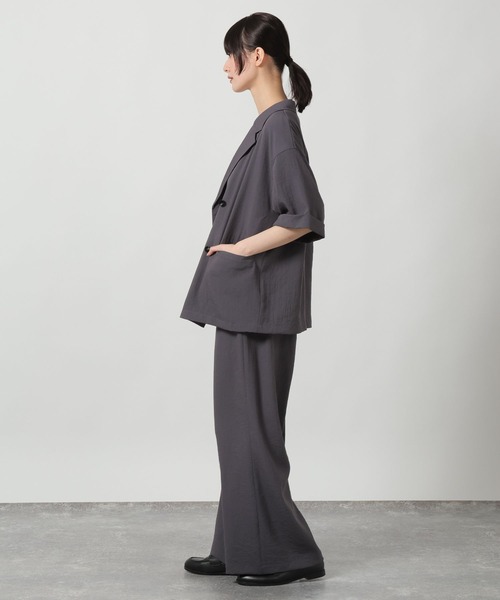 LAKOLE（ラコレ）の「リネンライクシアーWジャケット / 657239（テーラードジャケット・レディース・グリーン/チャコール/アイボリー/グレイッシュベージュ・FREE）」の20枚目の写真