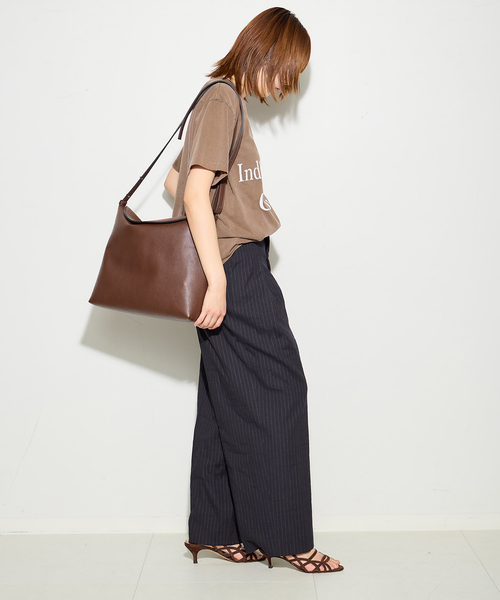 journal standard L'essage(ジャーナルスタンダードレサージュ)の「バイオリネン ワイドタックパンツ(スラックス・レディース・ネイビー/カーキ・38/36)」の12枚目の写真