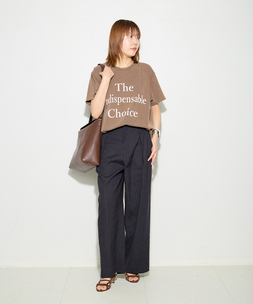 journal standard L'essage(ジャーナルスタンダードレサージュ)の「バイオリネン ワイドタックパンツ(スラックス・レディース・ネイビー/カーキ・38/36)」の14枚目の写真