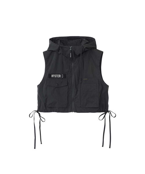 HYSTERIC GLAMOUR（ヒステリックグラマー）の「BANANA WOMAN フードベスト（シャツ/ブラウス・レディース・ブラック/カーキ/カーキ系・FREE）」の2枚目の写真