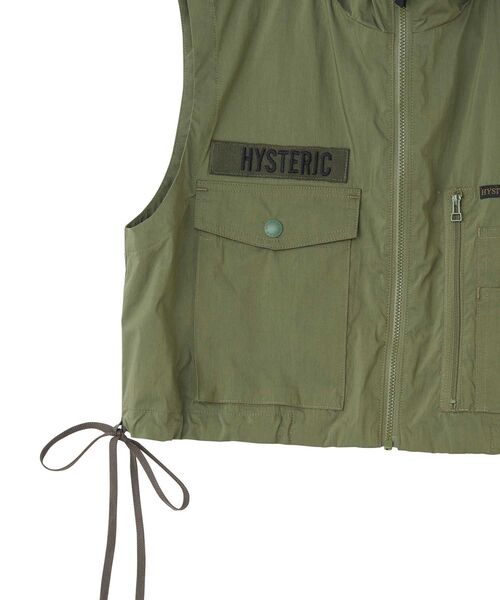 HYSTERIC GLAMOUR（ヒステリックグラマー）の「BANANA WOMAN フードベスト（シャツ/ブラウス・レディース・ブラック/カーキ/カーキ系・FREE）」の5枚目の写真