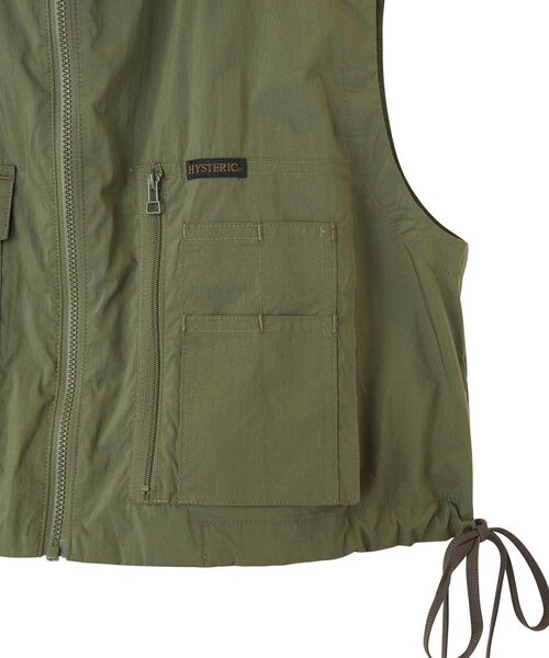 HYSTERIC GLAMOUR（ヒステリックグラマー）の「BANANA WOMAN フードベスト（シャツ/ブラウス・レディース・ブラック/カーキ/カーキ系・FREE）」の6枚目の写真