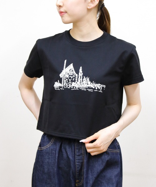 STEPS(ステップス)の「VINCENT ET MIREILLE/ヴァンソン エ ミレイユ ショートスリーブプリントTEE SHORT SLEEVE PRINTED TEE(Tシャツ/カットソー・レディース・ブラック系その他/ホワイト系その他/ブラック/ホワイト・FREE)」の4枚目の写真