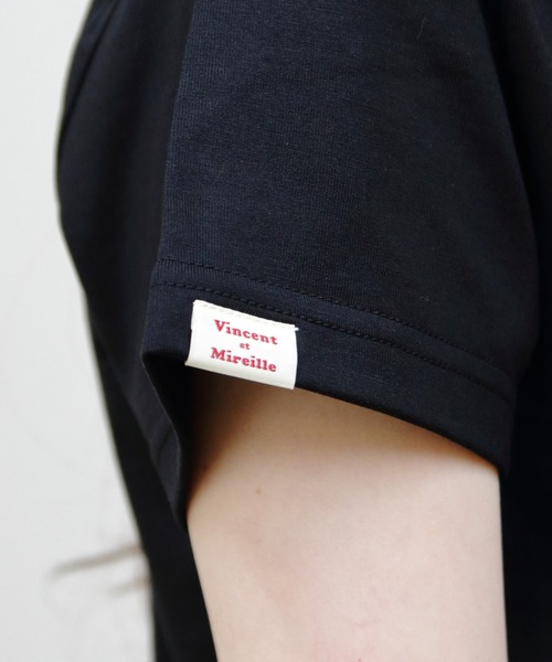 STEPS(ステップス)の「VINCENT ET MIREILLE/ヴァンソン エ ミレイユ ショートスリーブプリントTEE SHORT SLEEVE PRINTED TEE(Tシャツ/カットソー・レディース・ブラック系その他/ホワイト系その他/ブラック/ホワイト・FREE)」の10枚目の写真
