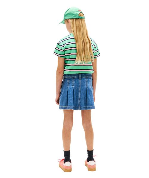TOMMY HILFIGER(トミーヒルフィガー)の「DENIM PLEATED SKIRT(スカート・キッズ・ブルー・130cm/160cm/140cm/150cm)」の4枚目の写真