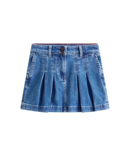 TOMMY HILFIGER(トミーヒルフィガー)の「DENIM PLEATED SKIRT(スカート・キッズ・ブルー・130cm/160cm/140cm/150cm)」の3枚目の写真