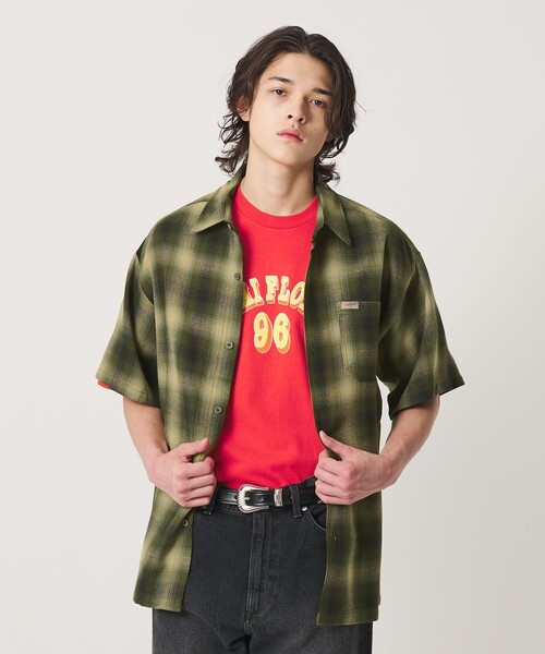Cal Top(キャルトップ)の「<CalTop>オンブレ チェック ショートスリーブ シャツ(シャツ/ブラウス・メンズ・オリーブ/ネイビー/ライトグレー・S/M)」の11枚目の写真