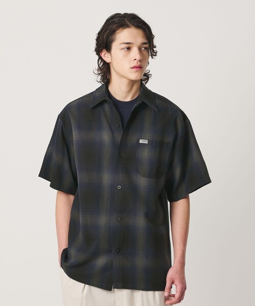 Cal Top(キャルトップ)の「<CalTop>オンブレ チェック ショートスリーブ シャツ(シャツ/ブラウス・メンズ・オリーブ/ネイビー/ライトグレー・S/M)」の10枚目の写真
