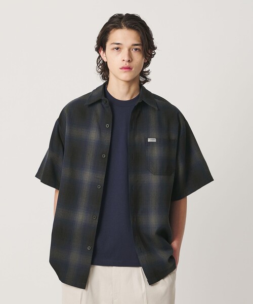 Cal Top(キャルトップ)の「<CalTop>オンブレ チェック ショートスリーブ シャツ(シャツ/ブラウス・メンズ・オリーブ/ネイビー/ライトグレー・S/M)」の9枚目の写真