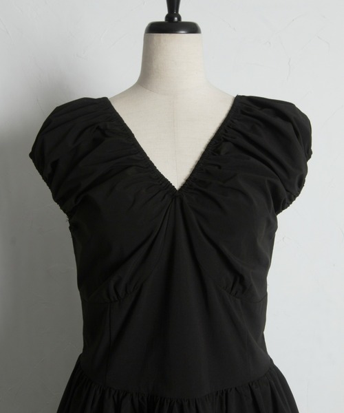 &. NOSTALGIA(アンドドットノスタルジア)の「RUCHED SLIM-RINE DRESS(ワンピース・レディース・ブラック・M)」の14枚目の写真