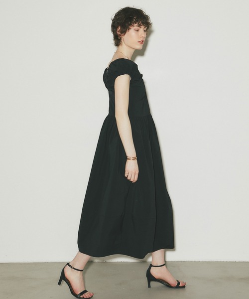 &. NOSTALGIA(アンドドットノスタルジア)の「RUCHED SLIM-RINE DRESS(ワンピース・レディース・ブラック・M)」の5枚目の写真
