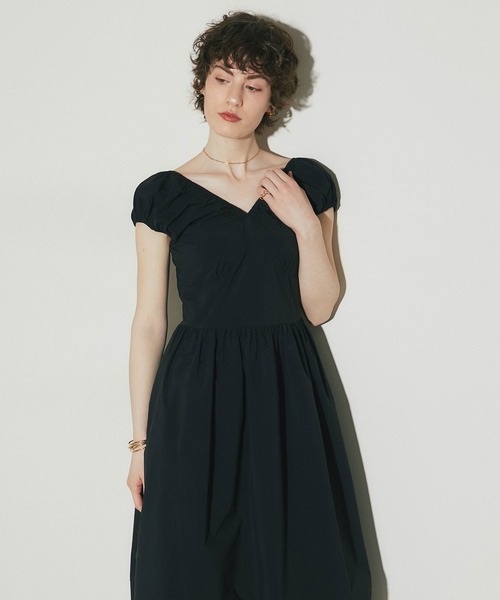 &. NOSTALGIA(アンドドットノスタルジア)の「RUCHED SLIM-RINE DRESS(ワンピース・レディース・ブラック・M)」の7枚目の写真