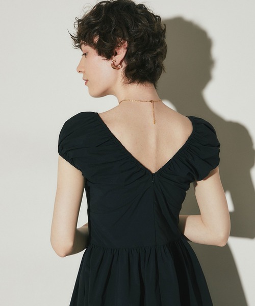 &. NOSTALGIA(アンドドットノスタルジア)の「RUCHED SLIM-RINE DRESS(ワンピース・レディース・ブラック・M)」の8枚目の写真