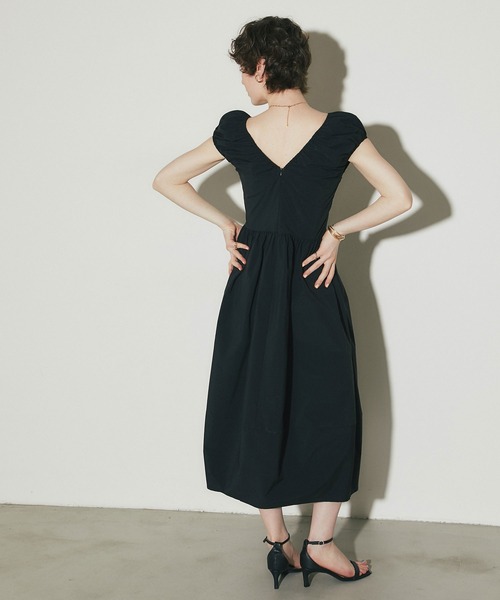&. NOSTALGIA(アンドドットノスタルジア)の「RUCHED SLIM-RINE DRESS(ワンピース・レディース・ブラック・M)」の9枚目の写真