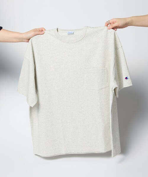 Champion(チャンピオン)の「【別注】Champion by MIN-NANO / ポケット Tシャツ(Tシャツ/カットソー・メンズ・ピンク/ナチュラル/ブラック系その他4・SMALL/MEDIUM/LARGE/X-LARGE/XX-LARGE/XXX-LARGE)」の3枚目の写真