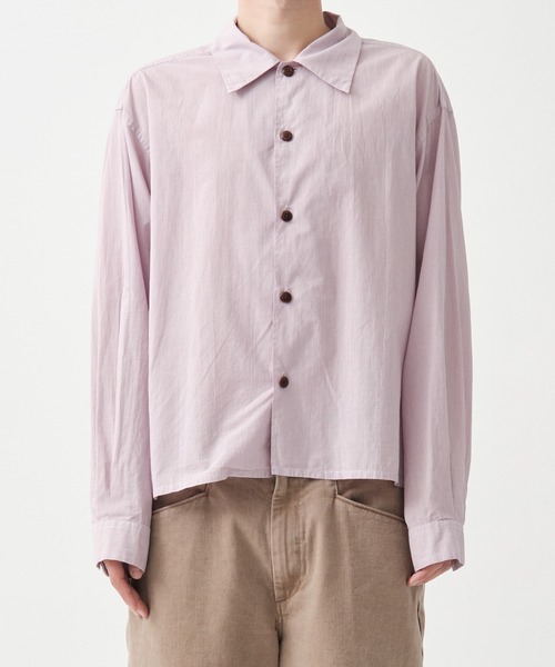 soe（ソーイ）の「Garment Dyed Short Cut Shirt（シャツ/ブラウス・メンズ・ピンク・1/2）」の3枚目の写真