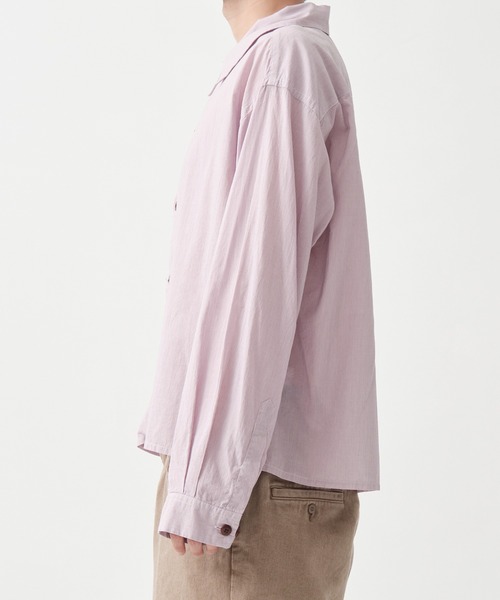 soe（ソーイ）の「Garment Dyed Short Cut Shirt（シャツ/ブラウス・メンズ・ピンク・1/2）」の4枚目の写真
