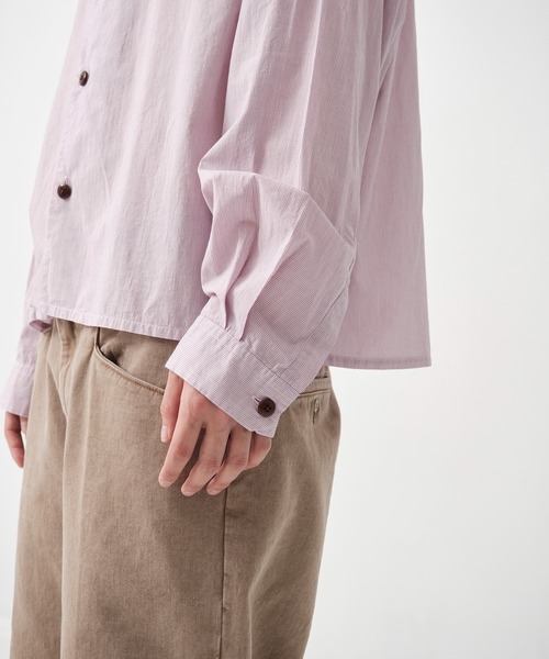 soe（ソーイ）の「Garment Dyed Short Cut Shirt（シャツ/ブラウス・メンズ・ピンク・1/2）」の9枚目の写真