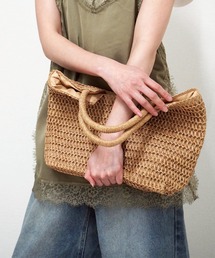 gossara（ゴサラ）の「ハンドルペーパーミニトート（かごバッグ）」