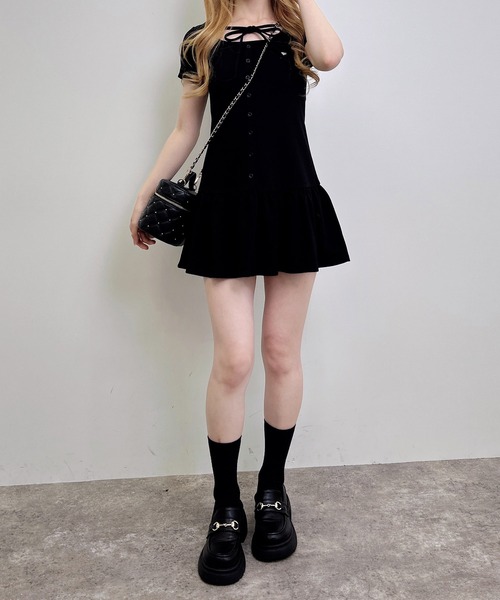 INGNI(イング)の「フード付スウェットフリルミニワンピース(ワンピース・レディース・グレー/ライトピンク/ブラック・M)」の16枚目の写真