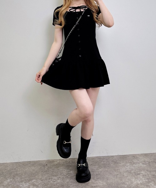 INGNI(イング)の「フード付スウェットフリルミニワンピース(ワンピース・レディース・グレー/ライトピンク/ブラック・M)」の17枚目の写真