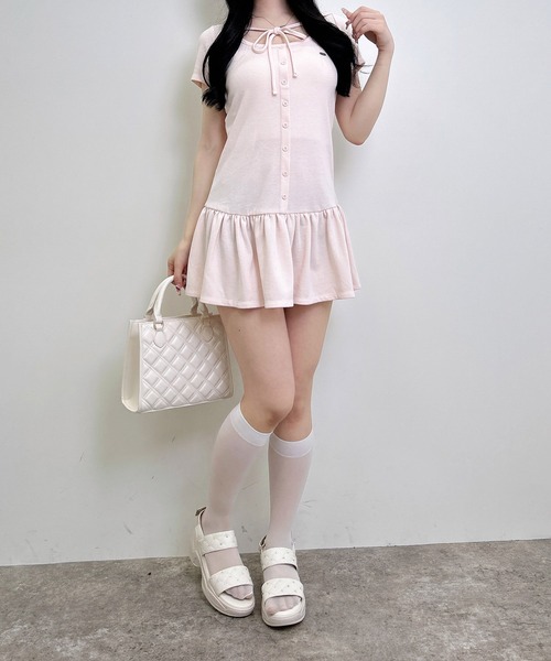 INGNI(イング)の「フード付スウェットフリルミニワンピース(ワンピース・レディース・グレー/ライトピンク/ブラック・M)」の10枚目の写真