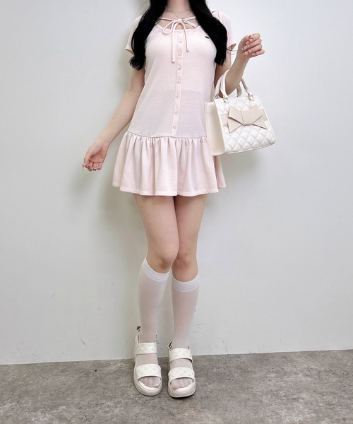 INGNI(イング)の「フード付スウェットフリルミニワンピース(ワンピース・レディース・グレー/ライトピンク/ブラック・M)」の11枚目の写真