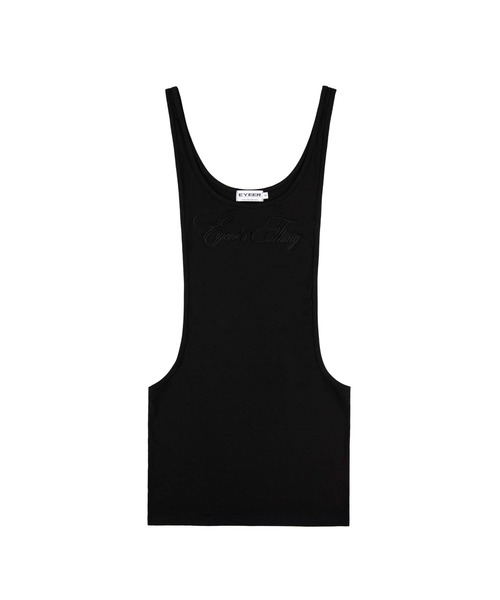 EYEER(イワイイアル)の「SCRIPT LOGO DEEP U-NECK SLEEVELESS(タンクトップ・レディース・ブラック/ホワイト・SMALL)」の16枚目の写真