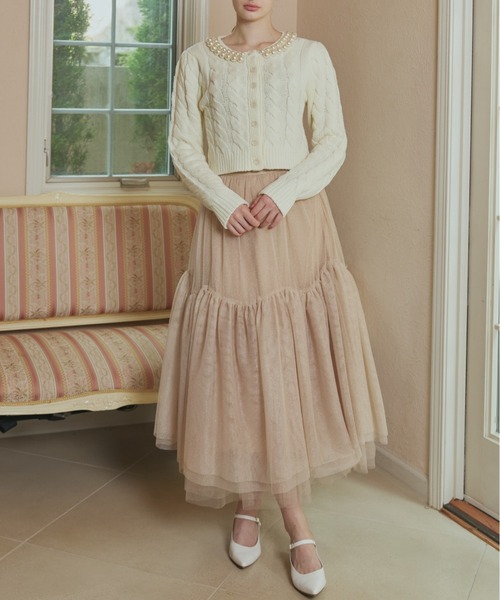 ORGUE(オルグ)の「Volume Tulle Skirt/ボリュームチュールスカート(スカート・レディース・グレー/ブラック/ベージュ・SMALL/MEDIUM)」の18枚目の写真