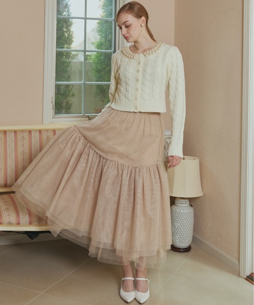 ORGUE(オルグ)の「Volume Tulle Skirt/ボリュームチュールスカート(スカート・レディース・グレー/ブラック/ベージュ・SMALL/MEDIUM)」の17枚目の写真
