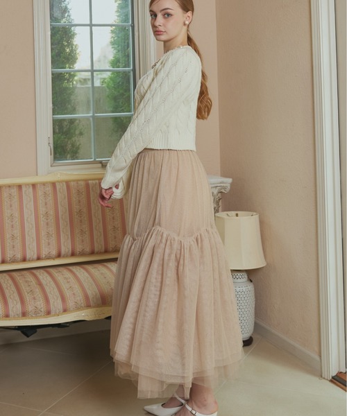 ORGUE(オルグ)の「Volume Tulle Skirt/ボリュームチュールスカート(スカート・レディース・グレー/ブラック/ベージュ・SMALL/MEDIUM)」の16枚目の写真