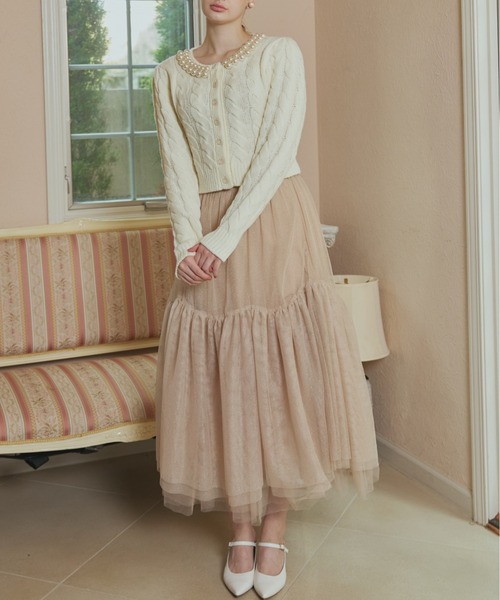 ORGUE(オルグ)の「Volume Tulle Skirt/ボリュームチュールスカート(スカート・レディース・グレー/ブラック/ベージュ・SMALL/MEDIUM)」の15枚目の写真