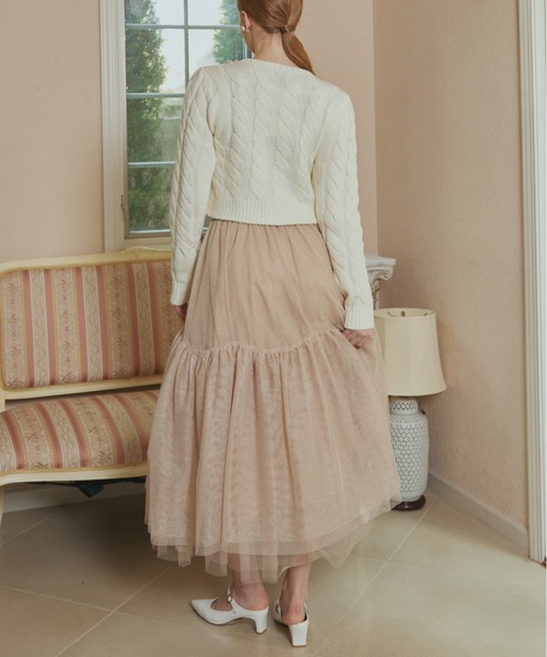 ORGUE(オルグ)の「Volume Tulle Skirt/ボリュームチュールスカート(スカート・レディース・グレー/ブラック/ベージュ・SMALL/MEDIUM)」の14枚目の写真