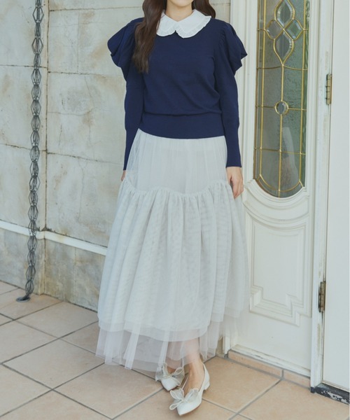 ORGUE(オルグ)の「Volume Tulle Skirt/ボリュームチュールスカート(スカート・レディース・グレー/ブラック/ベージュ・SMALL/MEDIUM)」の5枚目の写真