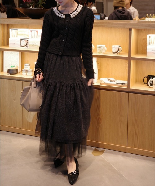 ORGUE(オルグ)の「Volume Tulle Skirt/ボリュームチュールスカート(スカート・レディース・グレー/ブラック/ベージュ・SMALL/MEDIUM)」の19枚目の写真
