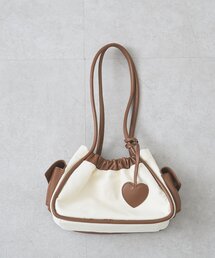 mystic | ハートチャーム付きコンビBAG(トートバッグ)
