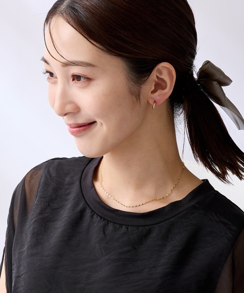 CALIN STANDARD(カリンスタンダード)の「◆金属アレルギー対応◆◆made in japan◆【痛くない】【落ちにくい】【ストレスフリーな着け心地】ストーンライン ミニループフィットイヤリング(イヤリング・レディース・ピンクゴールド/ゴールド/シルバー・FREE)」の9枚目の写真