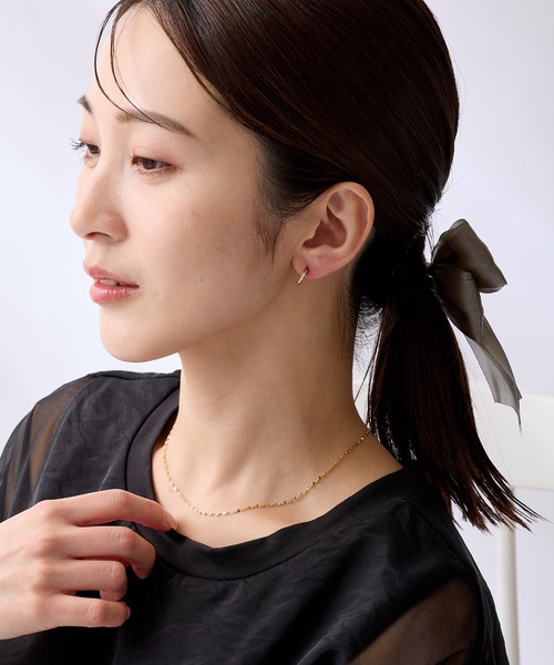 CALIN STANDARD(カリンスタンダード)の「◆金属アレルギー対応◆◆made in japan◆【痛くない】【落ちにくい】【ストレスフリーな着け心地】ストーンライン ミニループフィットイヤリング(イヤリング・レディース・ピンクゴールド/ゴールド/シルバー・FREE)」の10枚目の写真