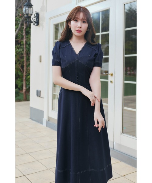 Nerea Denim Dress（ワンピース）｜Her lip to（ハーリップトゥー）の
