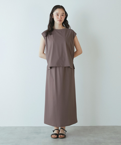 LOGEMENT DE CLAIRE(ロジュモンドクレール)の「【Allease/オールイーズ】イージーロングスカート(スカート・レディース・チャコールグレー/ブラック/ブラウン・FREE)」の4枚目の写真