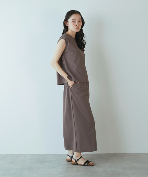 LOGEMENT DE CLAIRE(ロジュモンドクレール)の「【Allease/オールイーズ】イージーロングスカート(スカート・レディース・チャコールグレー/ブラック/ブラウン・FREE)」の14枚目の写真