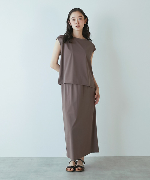 LOGEMENT DE CLAIRE(ロジュモンドクレール)の「【Allease/オールイーズ】イージーロングスカート(スカート・レディース・チャコールグレー/ブラック/ブラウン・FREE)」の15枚目の写真