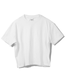 セミクロップ半袖Tシャツ - ホワイト