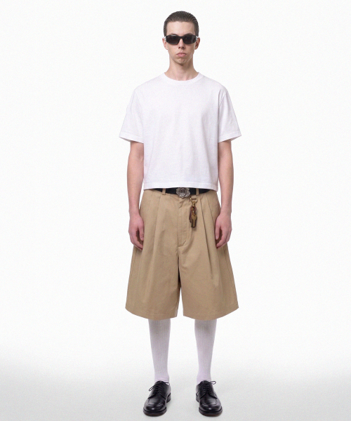 PRINOAR(プリノア)の「セミクロップ半袖Tシャツ - ホワイト(Tシャツ/カットソー・レディース・ホワイト・SMALL/MEDIUM/LARGE)」の9枚目の写真