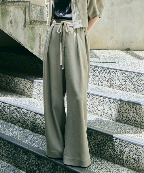 STUDIOUS/ステュディオス】Washable Mesh Relax Trousers