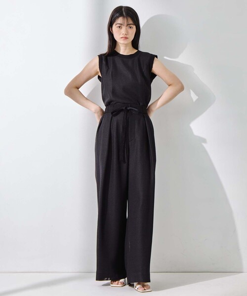 STUDIOUS(ステュディオス)の「【STUDIOUS/ステュディオス】Washable Mesh Relax Trousers/ウォッシャブルメッシュリラックストラウザー(スラックス・レディース・アイボリー/マルチ/ブラック・1/2)」の18枚目の写真