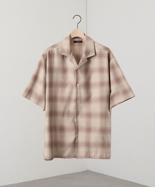 Alfred Alex(アルフレッドアレックス)の「【Alfred Alex】Ombre Check Open Collar Shirt / オンブレチェック オーバーサイズ オープンカラーシャツ(シャツ/ブラウス・メンズ・アッシュブラウン/ブラック/グレイッシュブルー・M/L)」の18枚目の写真