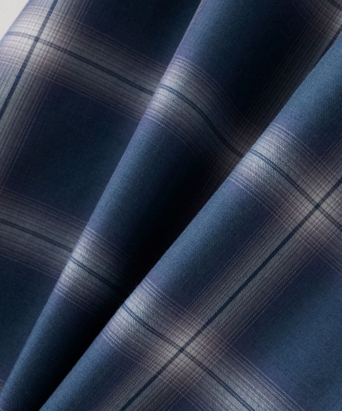 Alfred Alex(アルフレッドアレックス)の「【Alfred Alex】Ombre Check Open Collar Shirt / オンブレチェック オーバーサイズ オープンカラーシャツ(シャツ/ブラウス・メンズ・アッシュブラウン/ブラック/グレイッシュブルー・M/L)」の17枚目の写真