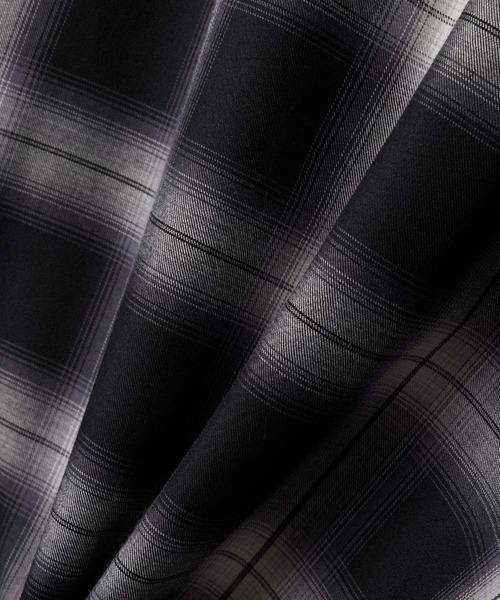 Alfred Alex(アルフレッドアレックス)の「【Alfred Alex】Ombre Check Open Collar Shirt / オンブレチェック オーバーサイズ オープンカラーシャツ(シャツ/ブラウス・メンズ・アッシュブラウン/ブラック/グレイッシュブルー・M/L)」の14枚目の写真